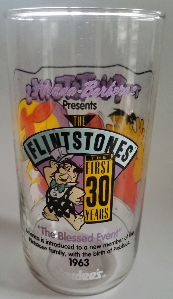 Hanna-barbera the Flintstones Water Glass  Hanna Barbera Flintstones Themed Juice Glass Set main image 0