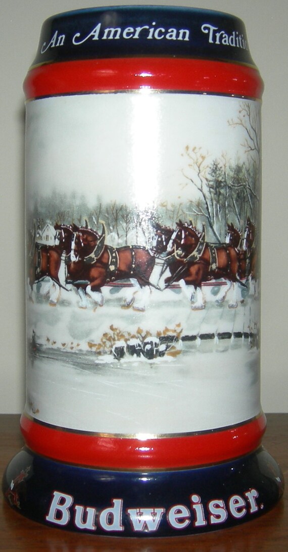 Barware Kitchen & Dining Budweiser Beer Stein 1990 Collector's Series