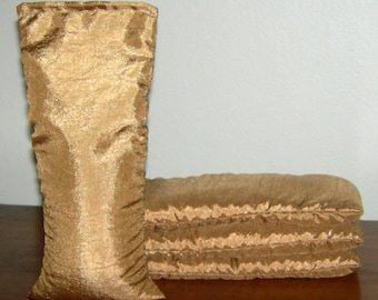 Lavender or Balsam Fir Aromatherapy or Unscented Eye Pillow in Gold Silkessence