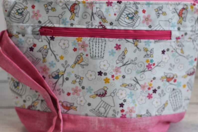 Knitting Crocheting Medium Zippered Project Bag Travel Bag Needle Point Embroidery Cross Stitch