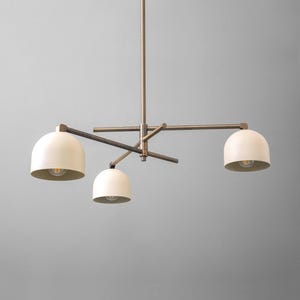 Mid Century Brass Sputnik Chandelier - 3 Light Branch Fixture