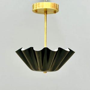 Semi Flush Mount Ceiling Light Italian Brass Pendant Handmade Glass Globe Mid Century Modern Chandelier Wall Sconce