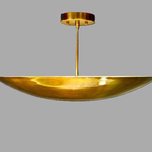 Handmade Brass Sputnik Chandelier: Mid-Century Modern Flush Mount Light