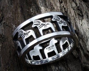 dala horse ring, silver horse ring, horse lover gift, horse jewelry