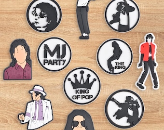 King of Pop Inspired Shoe Charms Set . Music Legend Shoe  Charms. Pop Dance Icon Accessories .Fan Gift