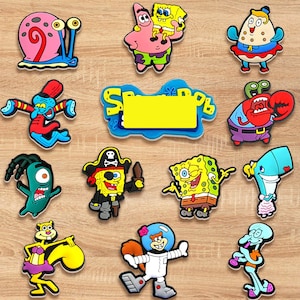 13 PCS Cartoon Ocean Friends Shoe Charms Set for Shoes, Bags, Sandals, Bracelets, Accessories for Kids and Adults, Teens, Women, Gift Set.