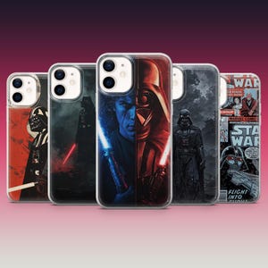 Darth Vader Handyhülle Star Wars Lichtschwert Hülle für iPhone 16 , 15 , 14, 13, 12, 11, Samsung S25, S24, S23, A56, A36, A16, Pixel 9, 8, 7