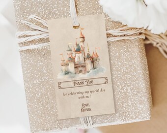 Storybook Baby Shower Editable Tag Template Once Upon A Time Kids Party Favor Vintage Castle Birthday Thank You Tag Printable Present Label