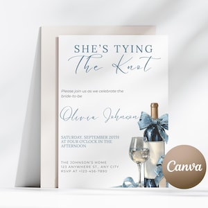 Something Blue Bridal Shower Invites Blue Bridal Shower Favor Something Blue Before I Do Bridal Shower Dusty Blue Bow Shower Invitation