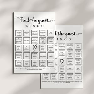 Finden Sie den Gast Bingo Hochzeitsspiele Idee Bearbeitbare Vorlage Hochzeitsbingo Spielkarten Hochzeitsfeier Spiel Printable Brautparty Bingo Spiel