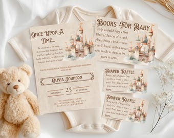 Classic Baby Shower Invite Editable Storybook Baby Shower Invitation Set Vintage Baby Shower Invite Book Themed Fairytale Baby Shower Invite