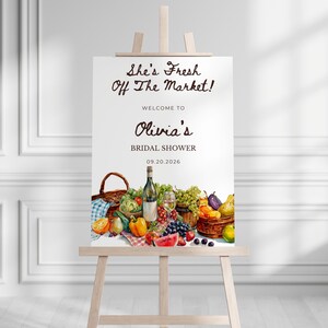 Fresh off the Market Bridal Shower Sign Template Editable Farmer&#39;s Market Bridal Shower Sign Printable Fresh Off the Market Bridal Shower