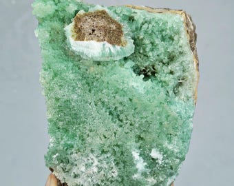580 Grams Raw Green Aragonite Specimen: Natural Mineral Crystal, Afghanistan