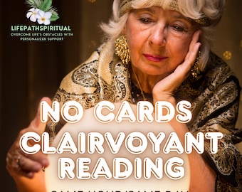 Leitura psíquica clarividente sem cartas, orientação espiritual