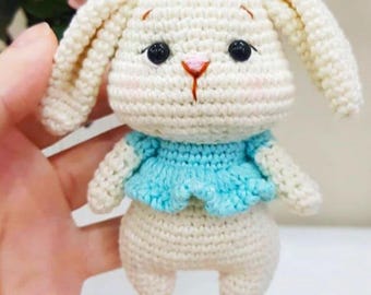 Chubby Cheeks Bunny Amigurumi Pattern – Cute PDF Crochet Rabbit, Kawaii Plush Toy, Beginner Friendly, Instant Digital Download