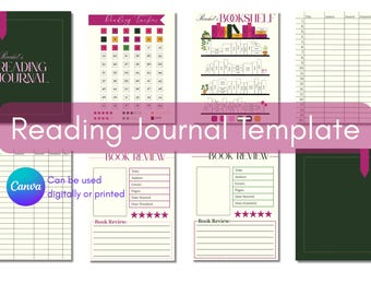 Reading Book Journal Template Reading Log Colourful Book Tracker
