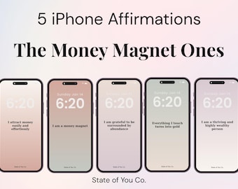 5 fondos de pantalla con afirmaciones para atraer dinero / Pantallas de bloqueo para iPhone y iPad