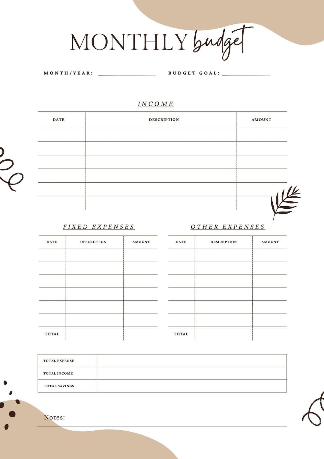 Monthly Budget Planner – Take Control of Your Finances With Confidence ...