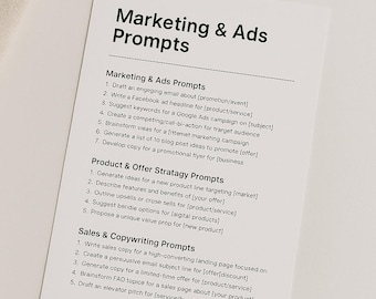 AI Marketing & Ad Prompts for Small Businesses
