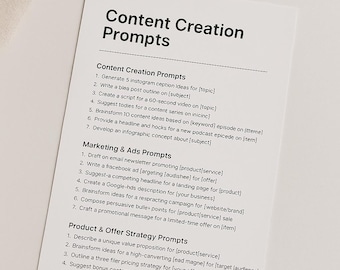 AI Content Creation Prompts for Entrepreneurs