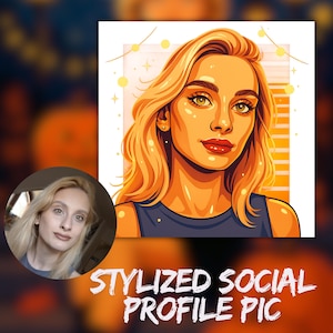 Custom Cartoon Avatar: Stylized Profile Picture (Digital Download 2048x2048px PNG)