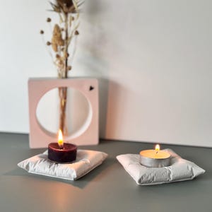 Tealight holder in cushion look