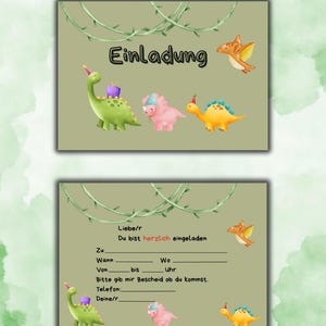 Geburtstagseinladung Dino