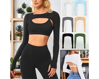 Summer Ice Silk Arm Sleeves, Outdoor Sports Crop Top, Cover Up Bolero Shrug, Long Sleeves Women Arm Warmers, Gift for Her