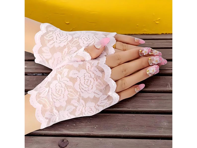 Half Finger Fishnet Gloves, Summer Fingerless Gloves, Ladies Evening Gloves, Half Finger Gloves, Comfortable Bridal Gloves, Lace Gloves