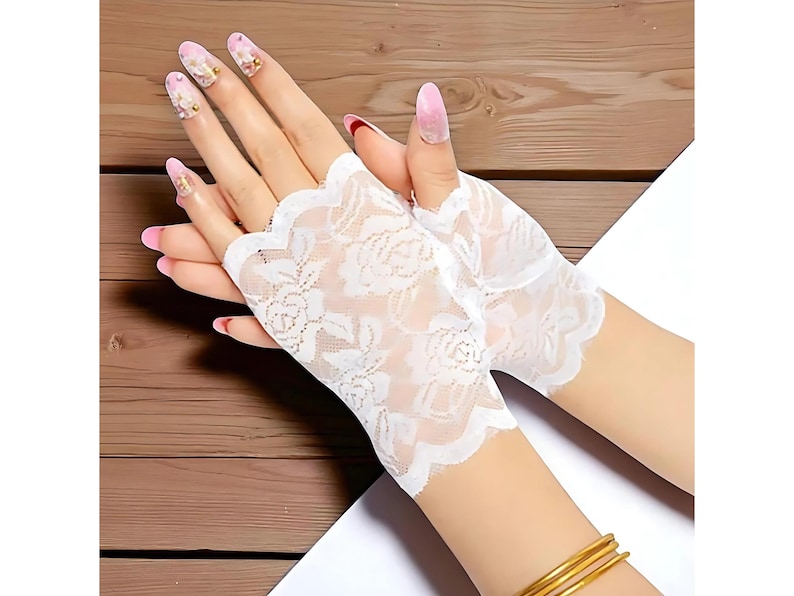 Half Finger Fishnet Gloves, Summer Fingerless Gloves, Ladies Evening Gloves, Half Finger Gloves, Comfortable Bridal Gloves, Lace Gloves