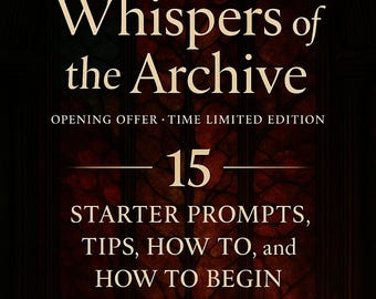 Whispers of the Archive – Opening Offer: 15 Dark Fantasy Starter Prompts for Emotional Writers (PDF)