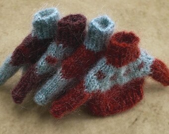 Hand Knit Sweater Keychain: Natural Wool Yarn Keyring Charm - Etsy