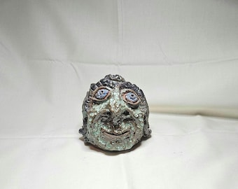 Alien, handmade ceramic whimsical figurine