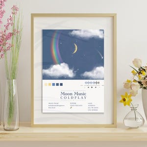 Moon Music Inspired Poster | A4 Digital Print | Concert Wall Art, Music Lover Gift, Home Decor