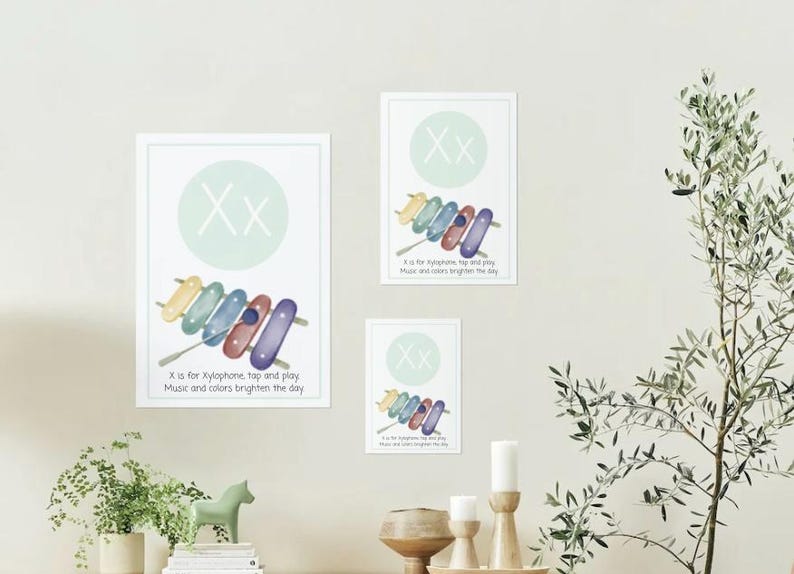 Pastel Alphabet Posters With Rhymes | Nursery ABC Wall Art | Printable ...