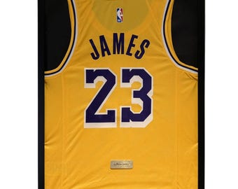 Los Angeles Lakers Lebron James Jersey Framed, Lebron James Shirt Framed, Los Angeles Lakers Jersey Birthday Gift