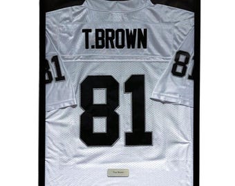 thumbnail image 2 of Custom Sewn Tim Brown Oakland Raiders Jersey - White, Unsigned, Adult Sizes 2 of 6