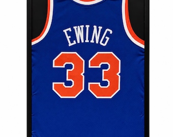 New York Knicks Patrick Ewing Jersey Framed, Patrick Ewing Shirt Framed, New York Knicks Jersey 21'' x 29'' Inches