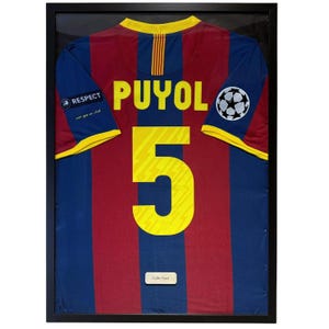 Barcelona Carles Puyol Jersey Framed, Carles Puyol Shirt Framed