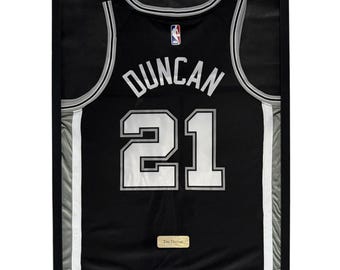 San Antonio Spurs Tim Duncan Jersey Framed, Tim Duncan Shirt Framed, San Antonio Spurs Jersey Birthday Gift
