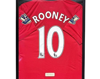 Manchester United Wayne Rooney Framed Jersey, Wayne Rooney Shirt Framed, Manchester United Jersey 21 x 29 Inches