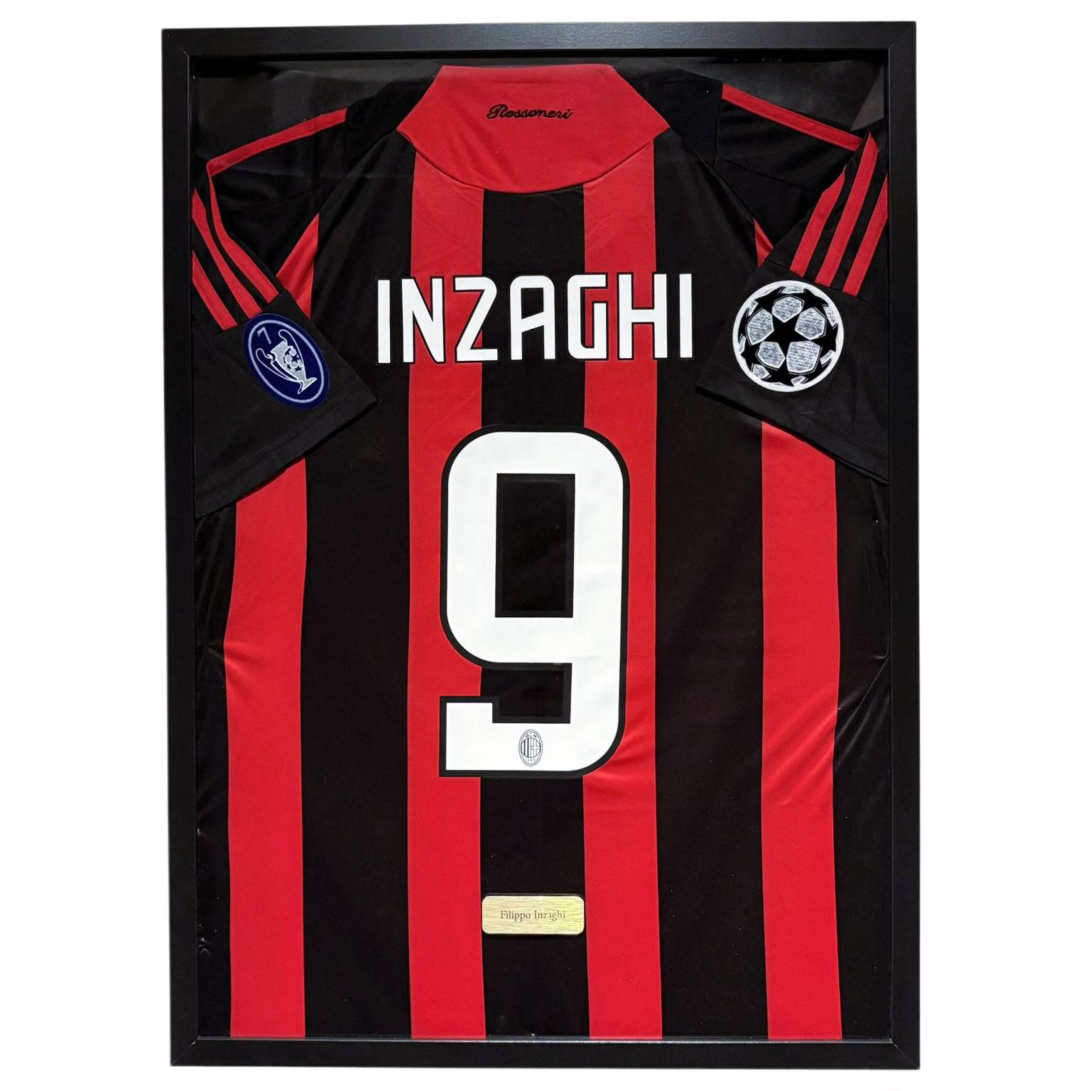 AC Milan Filippo Inzaghi Jersey Framed, Filippo Inzaghi Shirt