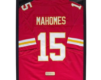 Kansas City Chiefs Patrick Mahomes Framed Jersey, Patrick Mahomes Shirt Framed, Kansas City Chiefs Jersey 21 x 29 Inches