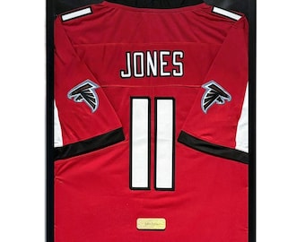 Koszulka Julio Jonesa z drużyny Atlanta Falcons w ramce, Koszulka Julio Jonesa w ramce, Koszulka Atlanta Falcons 21'' x 29'' cali