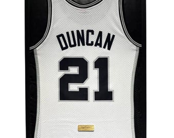 San Antonio Spurs Tim Duncan Jersey Framed, Tim Duncan Shirt Framed, San Antonio Spurs Jersey Birthday Gift