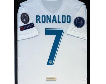 Maglia di Cristiano Ronaldo del Real Madrid con cornice, Maglia di Cristiano Ronaldo con cornice, Maglia del Real Madrid 21'' x 29'' pollici