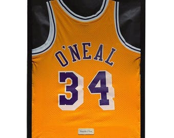 Maillot NBA Shaquille O'Neal Signé – Los Angeles Lakers, Jaune, Taille XL (Beckett)