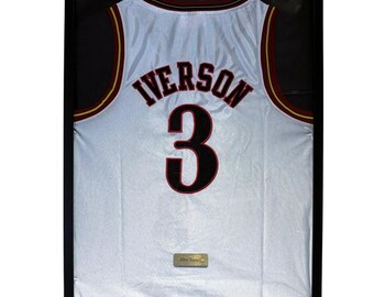 Philadelphia 76ers Allen Iverson Framed Jersey, Allen Iverson Shirt Framed, Philadelphia 76ers Jersey 21 x 29 Inches