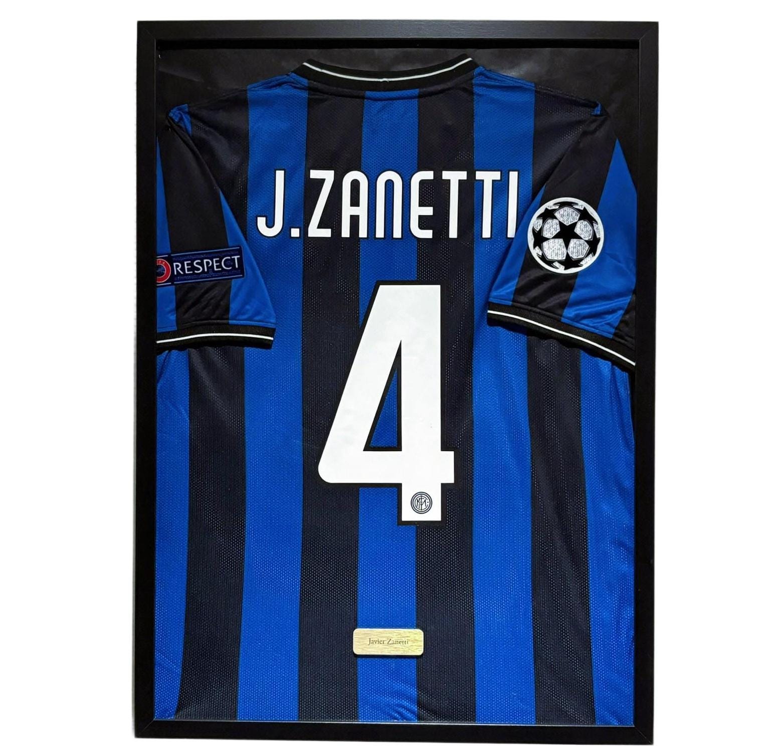 Inter Milan Javier Zanetti Jersey Framed, Javier Zanetti Shirt