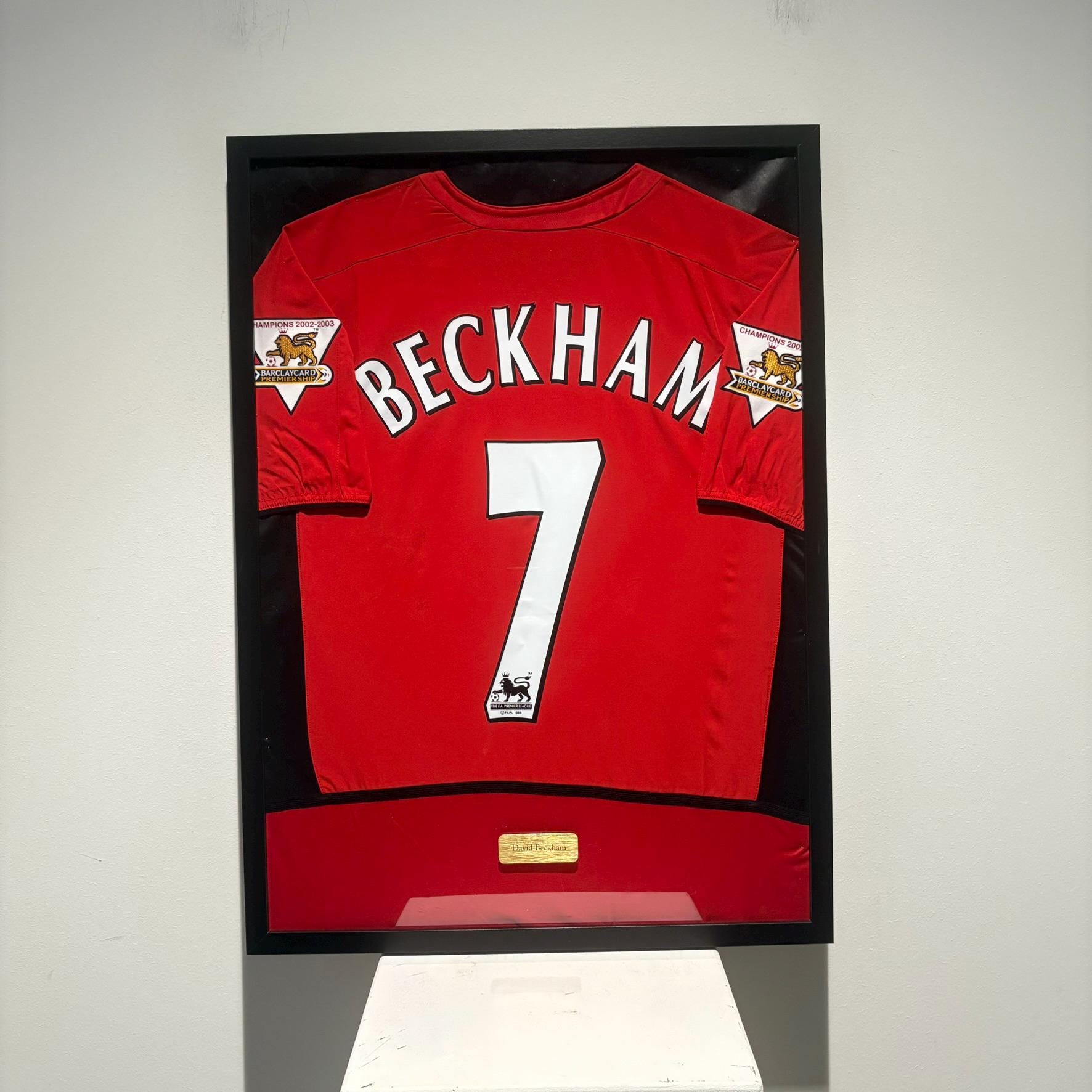Manchester United David Beckham Jersey Framed, David Beckham Shirt